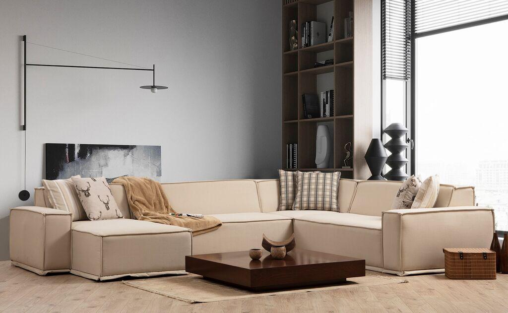 Atelier del Sofa Ugaona garnitura Lego 100x72x167cm Krem