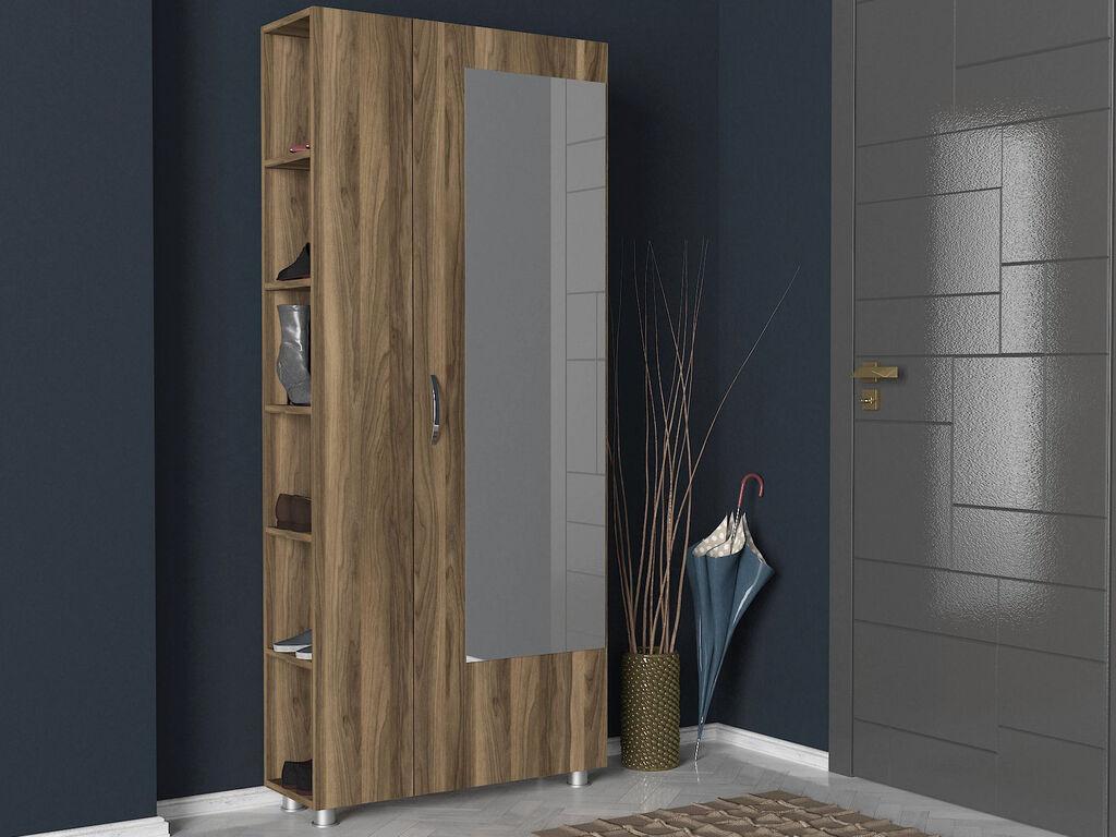 Hanah Home Meyra Walnut Cipelarnik, Braon
