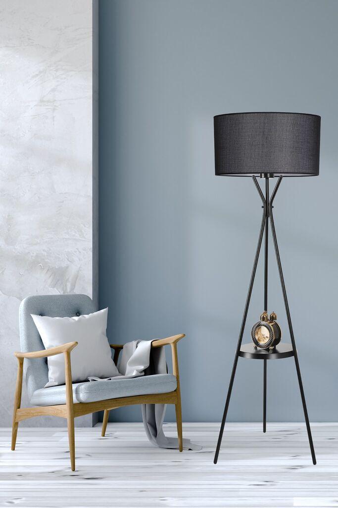 Opviq Podna lampa Venedik, 158 cm, E27, Crna