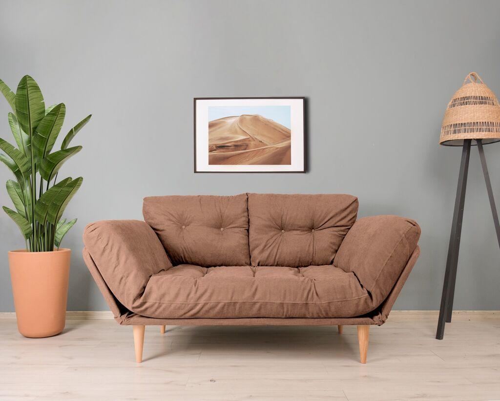 Atelier del Sofa GR102 Nina Daybed Sofa, Svetlobraon