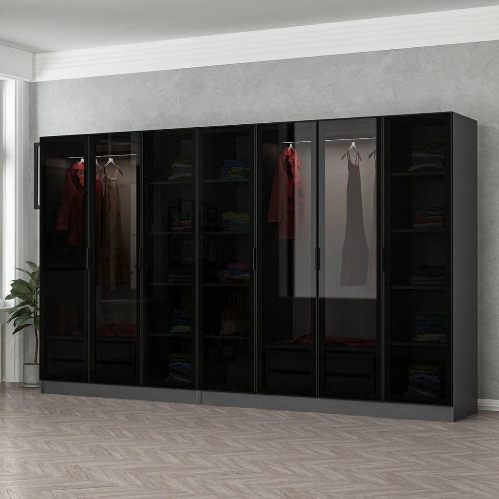 Hanah Home Kale 6095 Garderober, 315x210x52cm, Crni