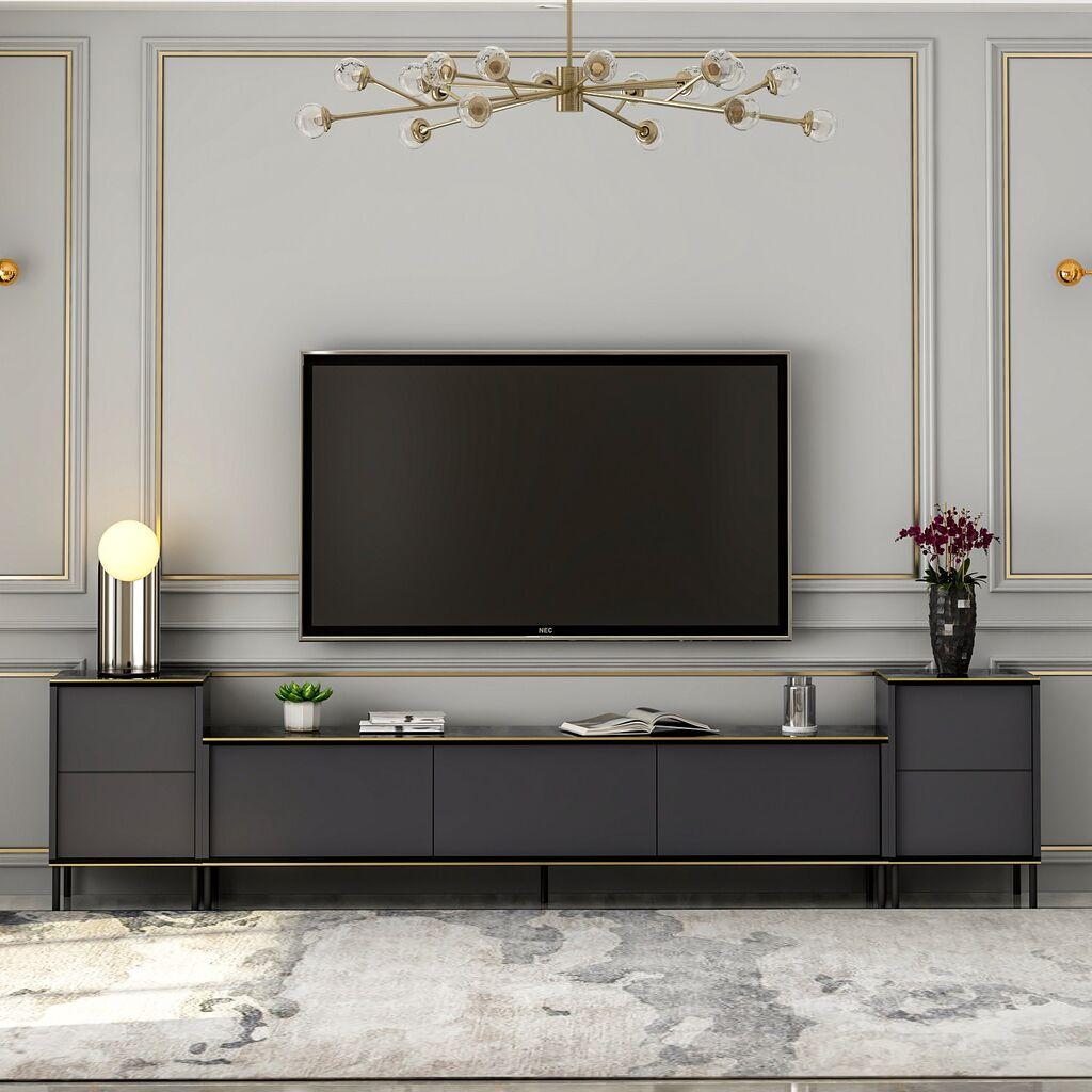 Hanah home TV Komoda Imaj Antracit