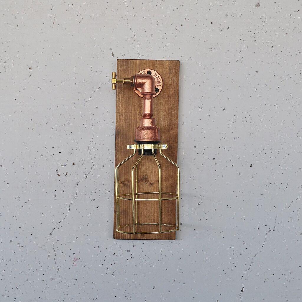 Opviq Zidna lampa E27 Max 200W, Smeđe-Rose Gold