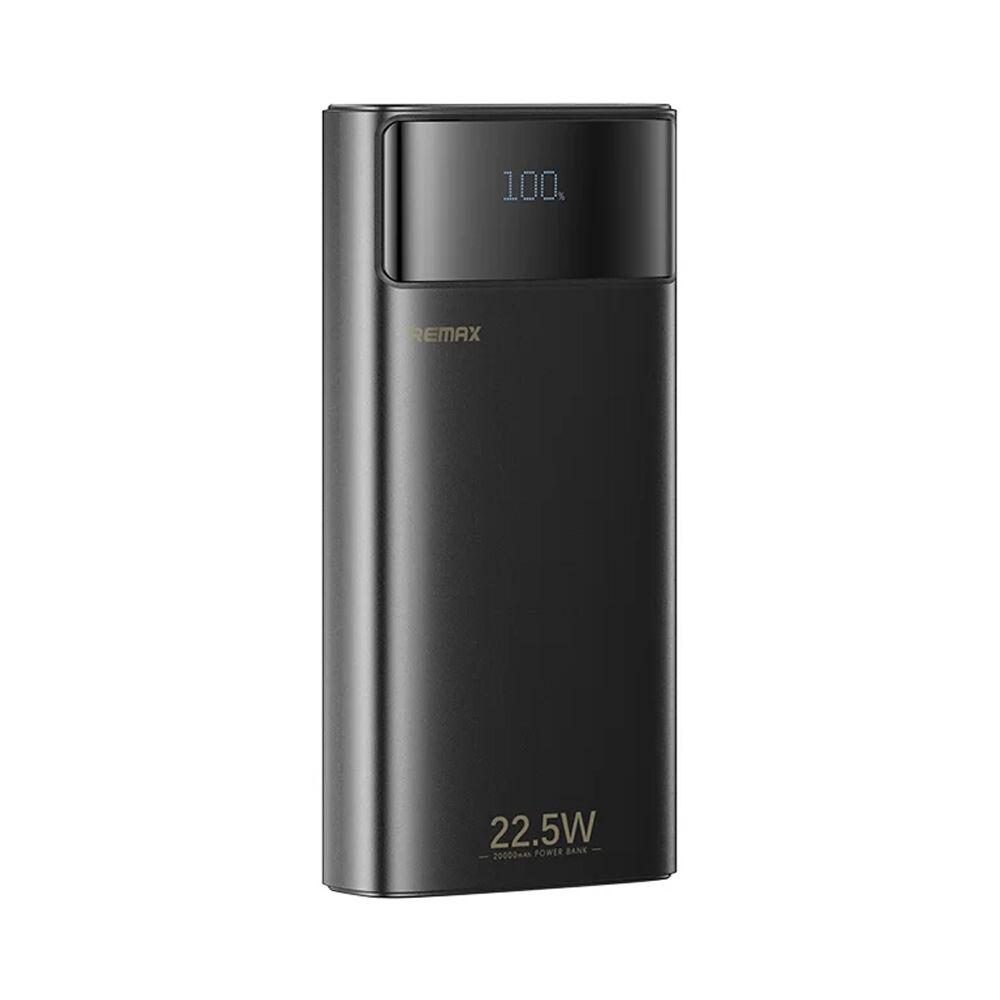 Remax Power Bank FC‑12 LED Flashlight PD20W + QC22.5W 20000mAh, Crni