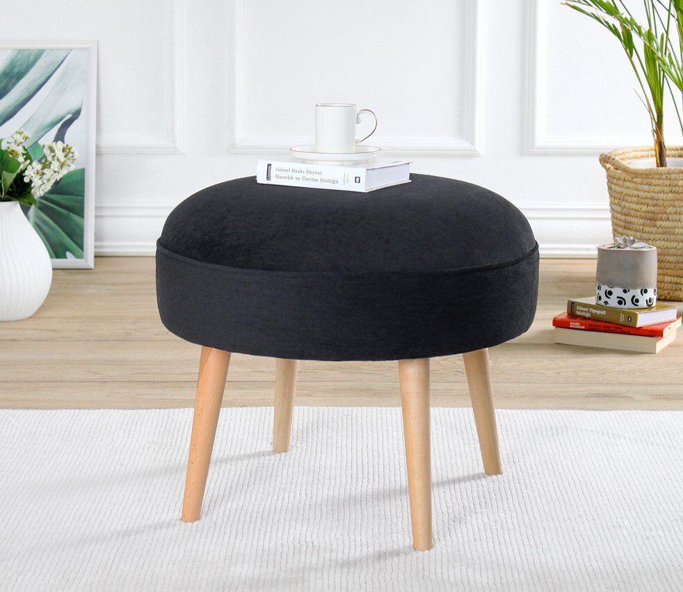 Atelier del Sofa Tabure 52x44cm, Crno