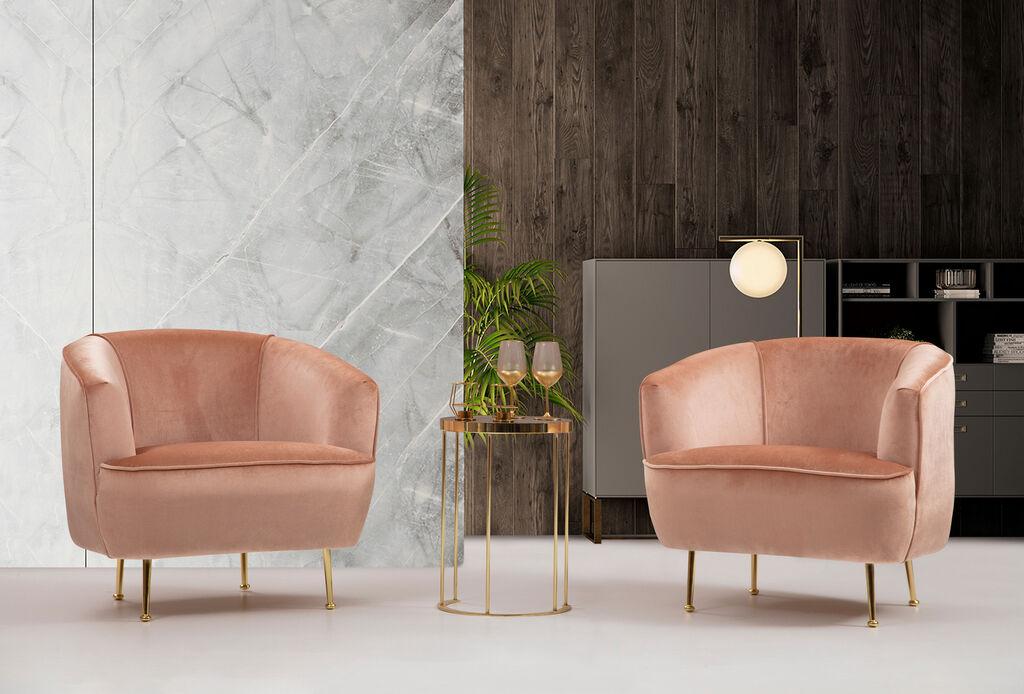 Atelier del Sofa Fotelja Piccoli 72x75x83cm Roze
