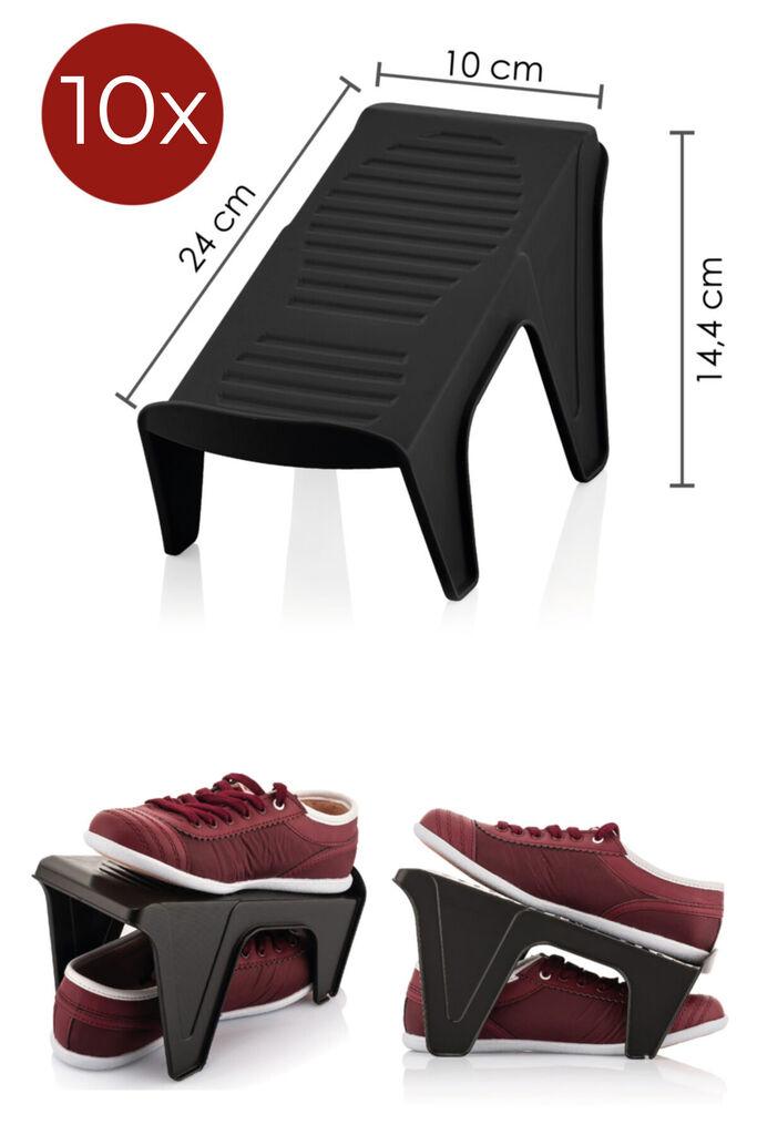 Aberto Design Set rampi za obuću 08006-10, 24.4x11.5x14.2cm, 10 komada, Crni