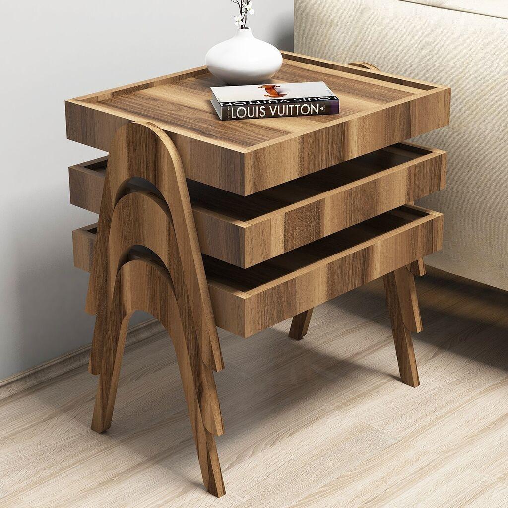 Hanah Home Set klub stolova, 3 komada Roma Orah