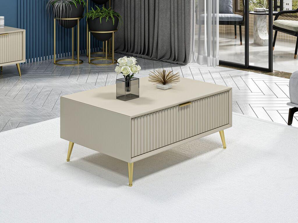 Hanah Home Klub sto Luxe 90x40x60cm Pesak