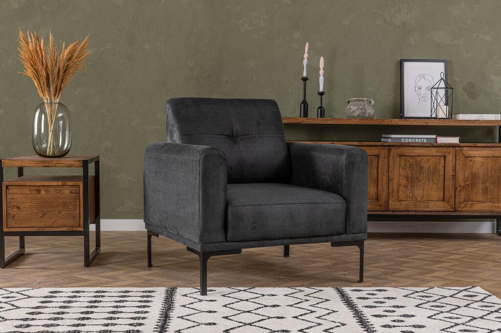 Atelier del Sofa Fotelja Mustang 86x88x88cm Antracit