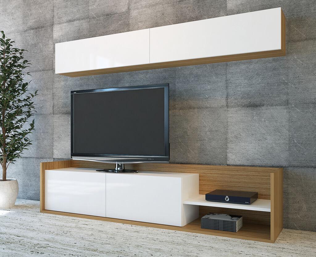 Hanah home TV Komoda Kale Hrast-Bela