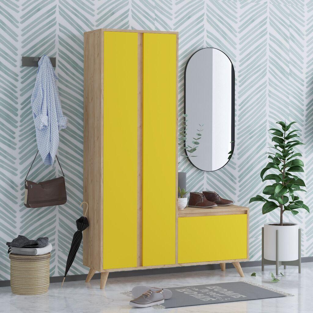 Hanah Home Cipelarnik 120x182x35cm Hrast-Žuti