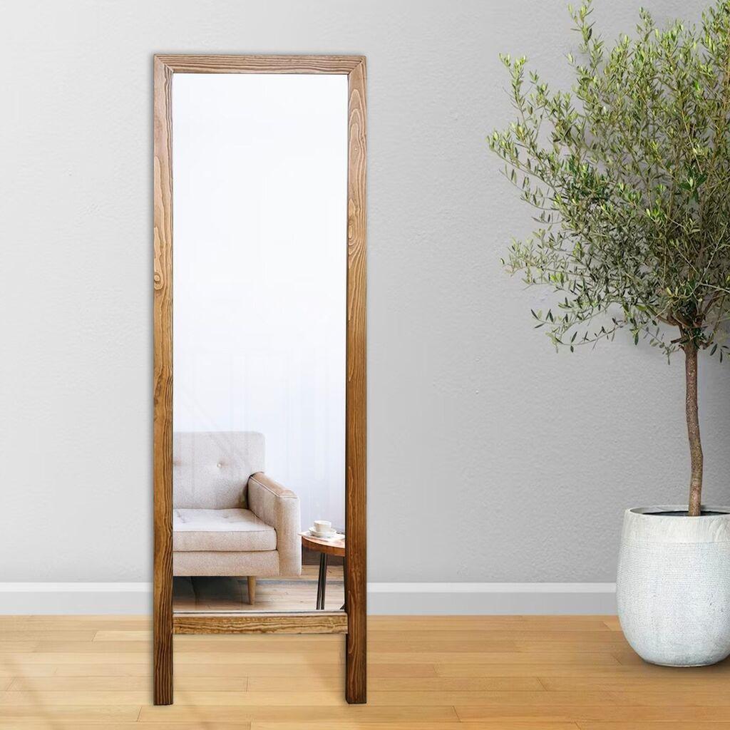 Hanah Home Podno ogledalo Cheval Wood, Hrast