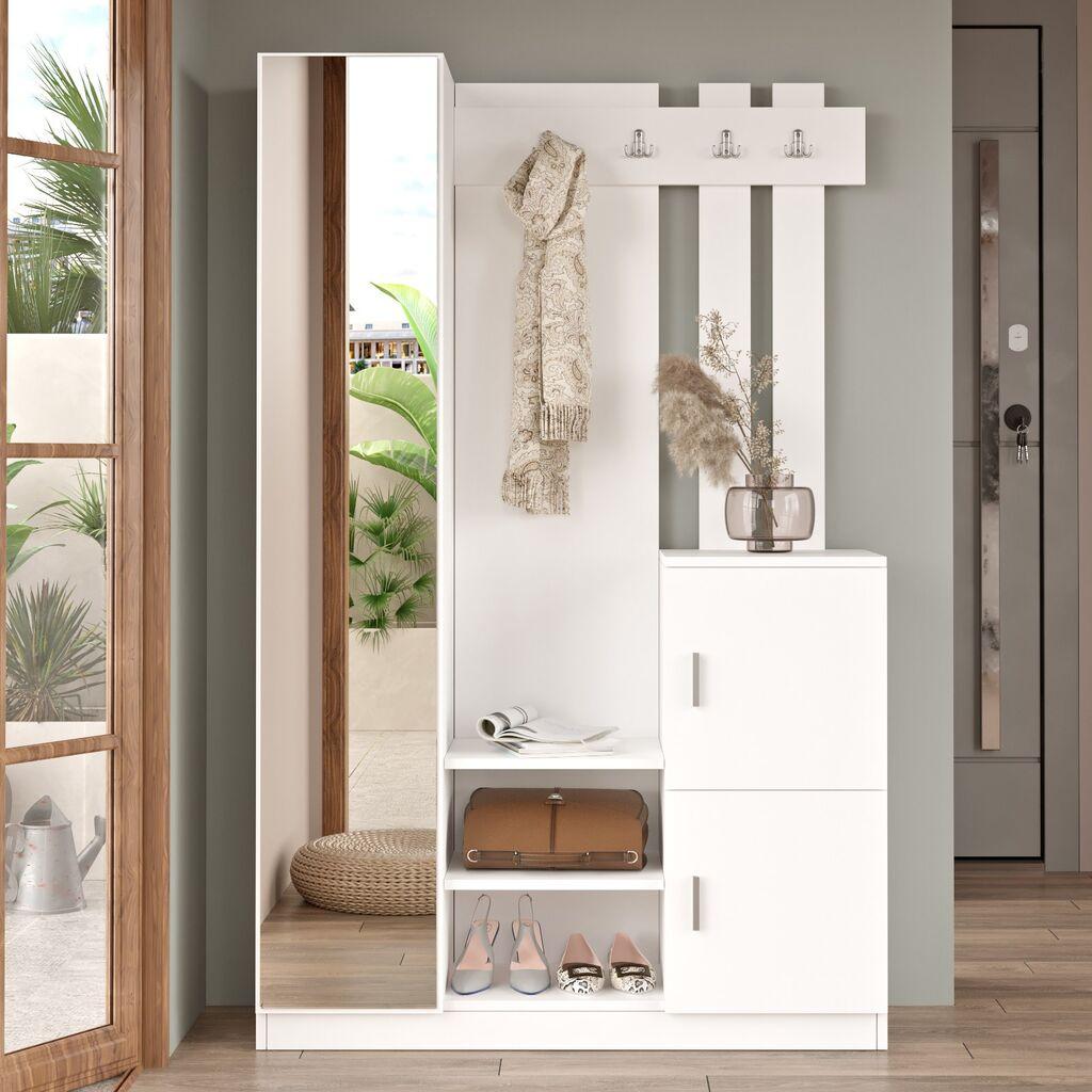 Hanah Home DD7 W Cipelarnik sa čivilukom, Bela