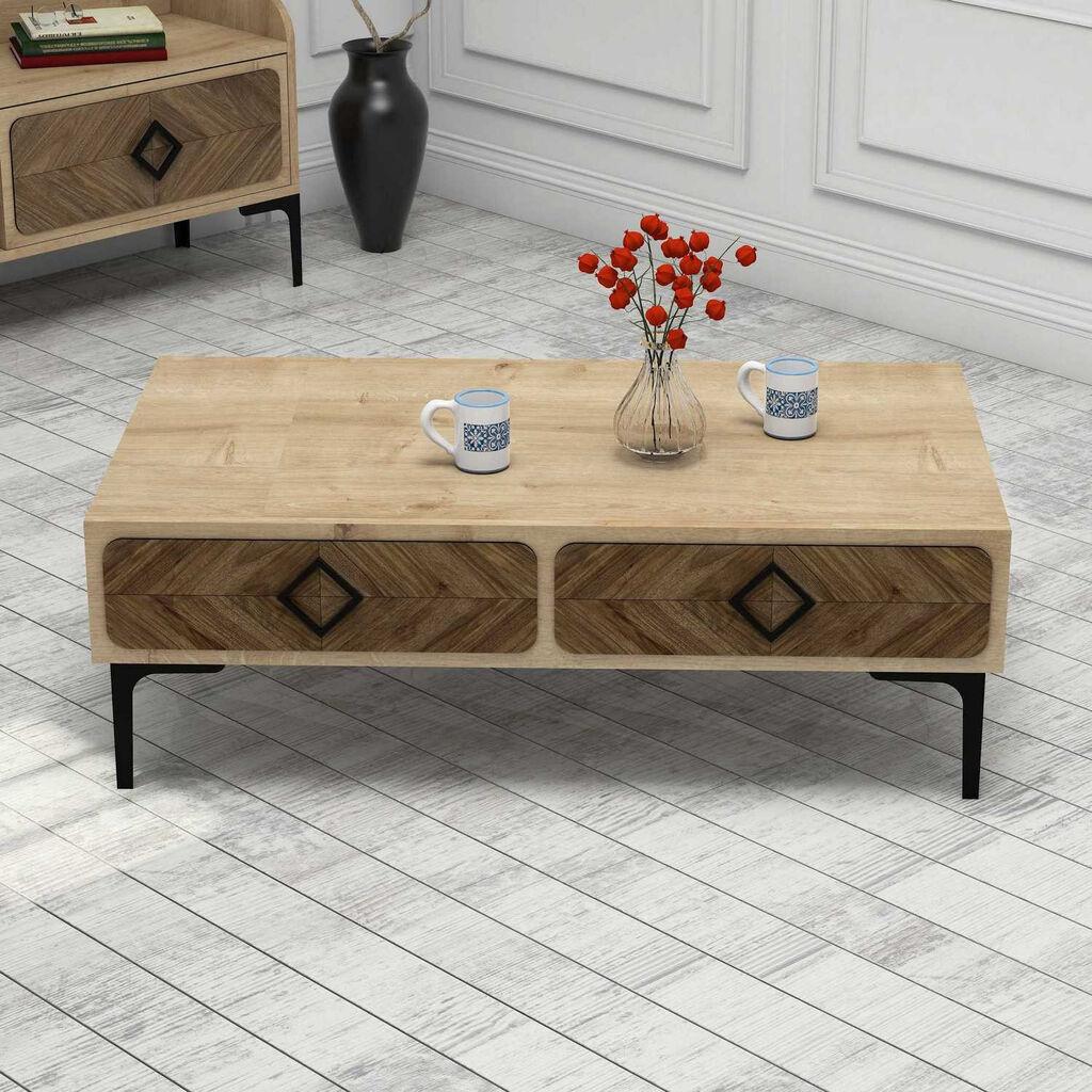 Hanah Home Klub sto Samba 105x34,6x60​cm Hrast