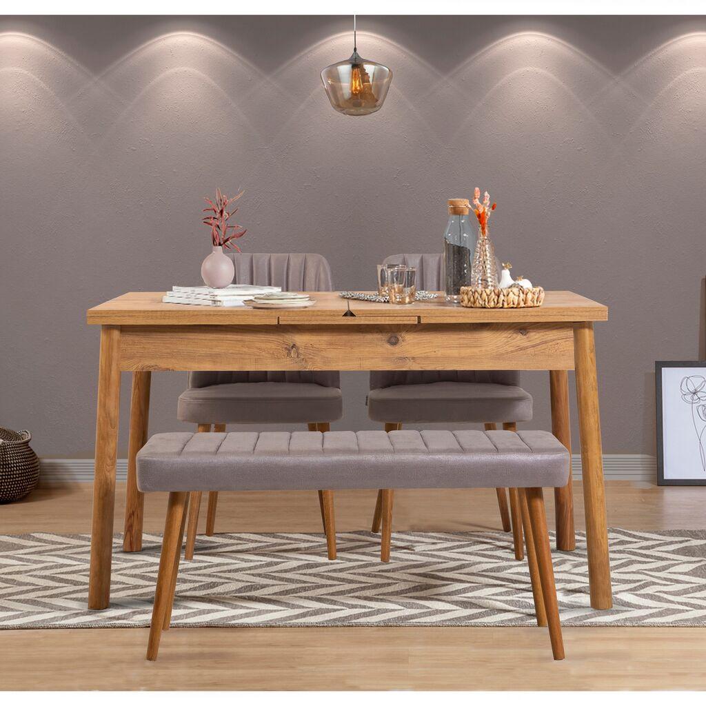 Hanah Home Santiago Trpezarijski set, Braon-Siva