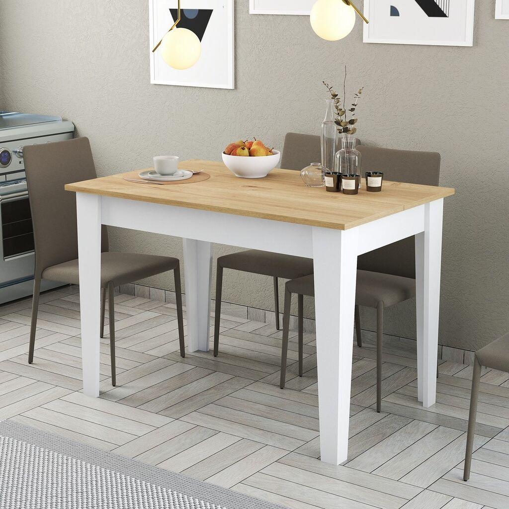 Hanah Home Trpezarijski sto Kiev 512 110x75x72cm Belo-Hrast