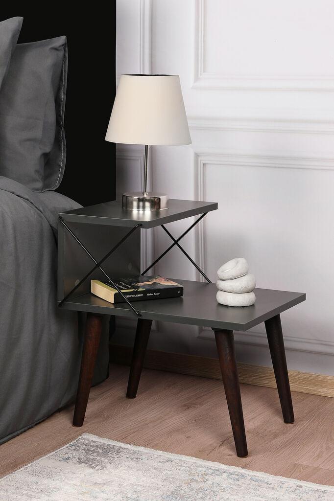 Hanah Home Cross Anthracite Komoda, Crna