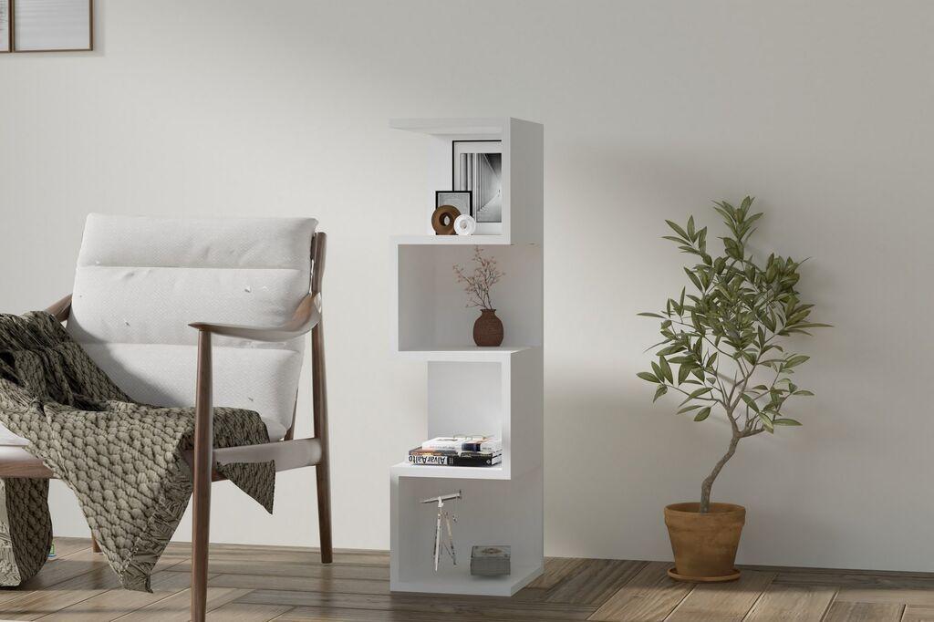 Hanah Home Polica za knjige Alin, Bela