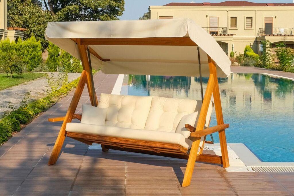 Hanah Home Baštenska ljuljaška Lyon 2400 175x190x70cm Bež