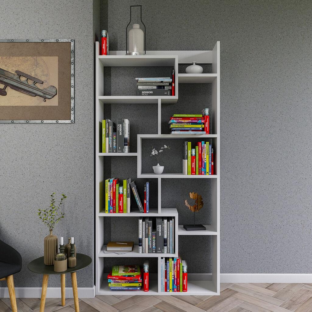 Hanah Home Kuttap White Polica za knjige 90x182x22cm, Bela