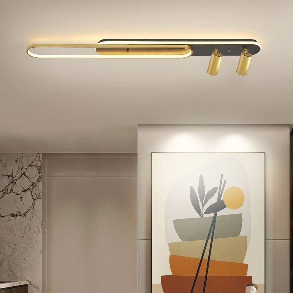 Opviq Zidna lampa 3000K, 75W LED, Crno-Zlatna