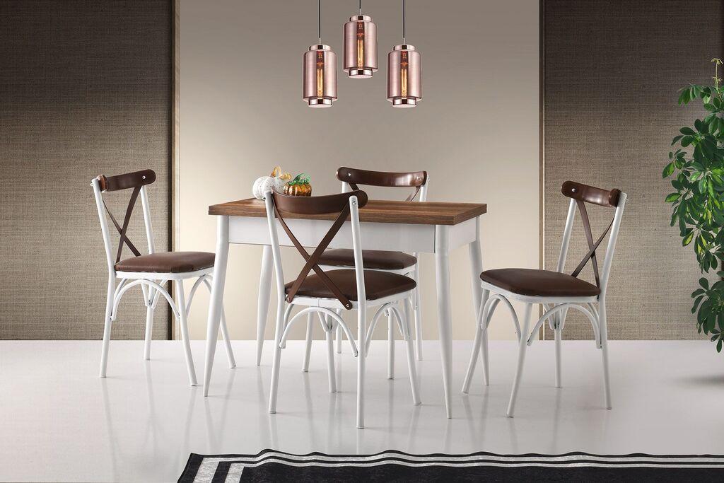 Hanah Home Trpezarijski sto Dolunay 100x75x60​cm Orah