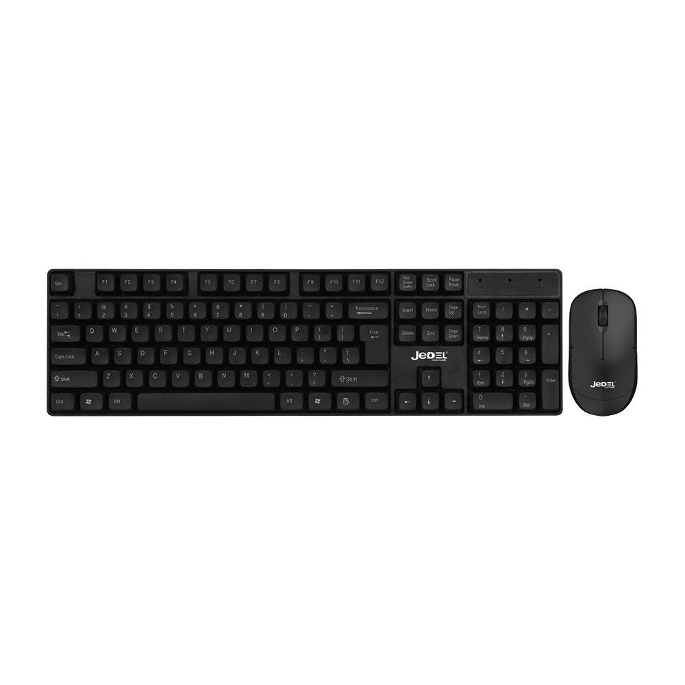 Jedel Bežična Tastatura, Mehanička,  i miš WS730+, Crna