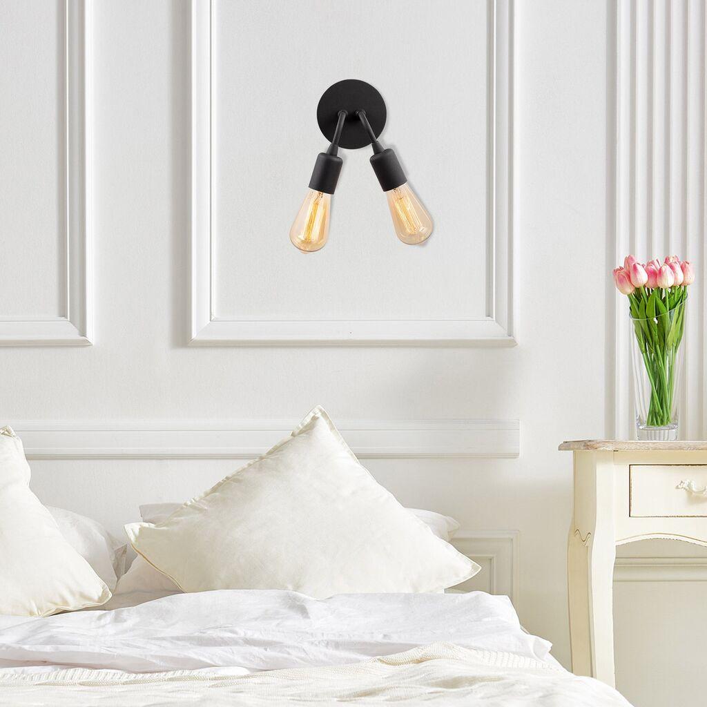 Opviq Zidna lampa E27 Socket, Crna