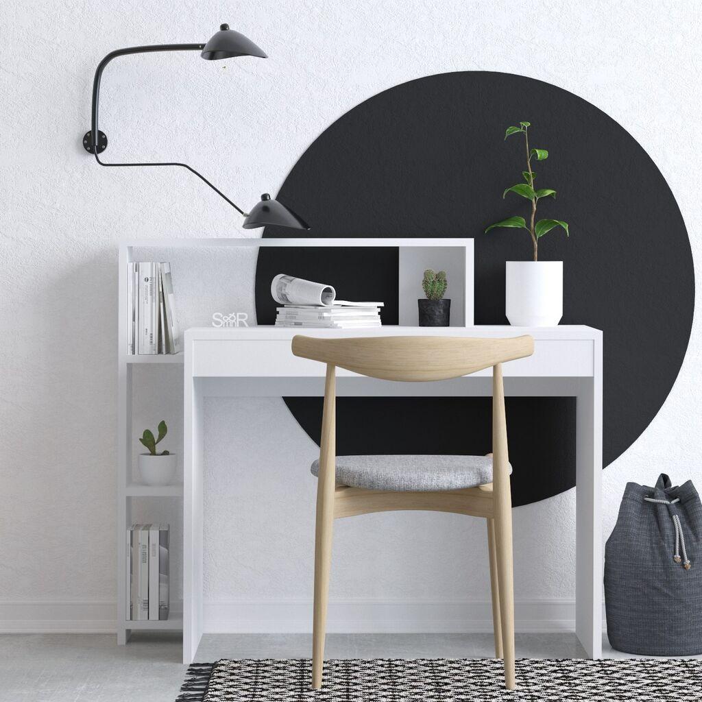 Hanah home Radni sto 95x117x45cm Beli