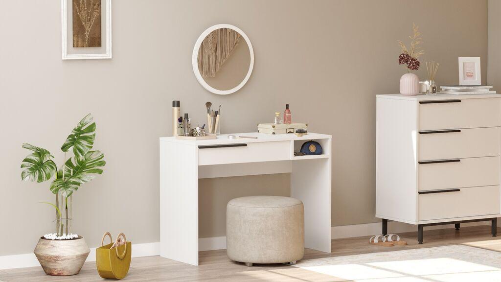 Hanah Home Sto za šminkanje 100x75x44,5cm Beli