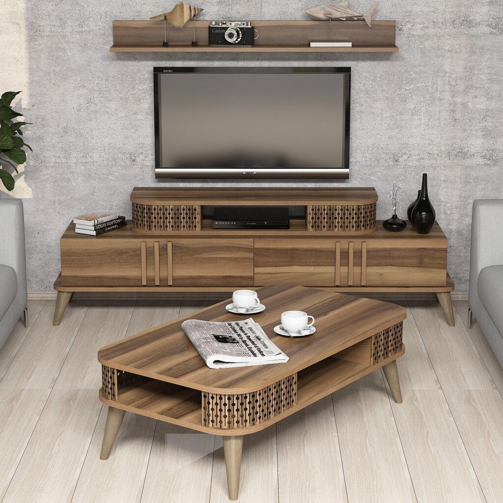 Hanah Home Set TV Komoda i klub sto Orah