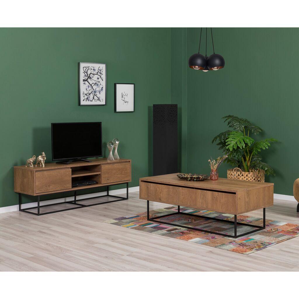 Hanah Home Set TV Komoda i klub sto Orah