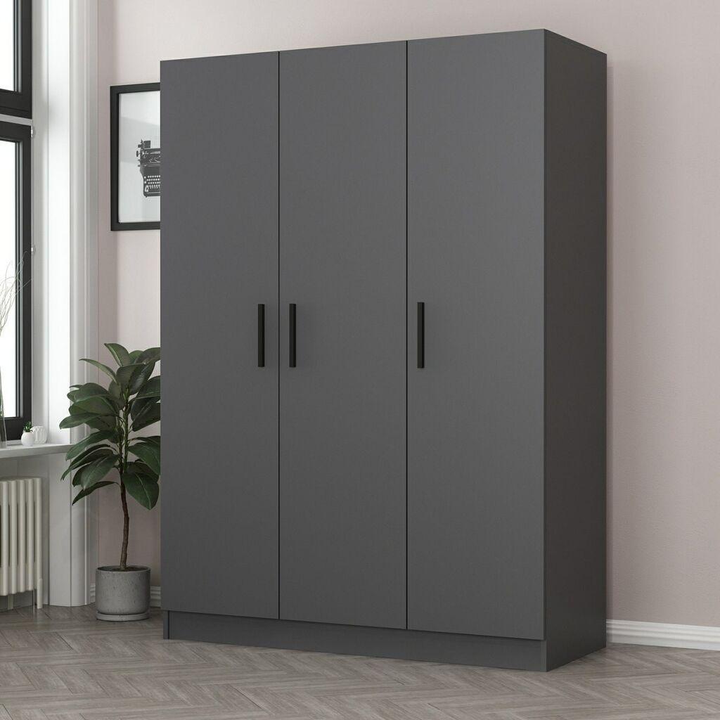Hanah home Ormar Kale 135x190x52cm Antracit