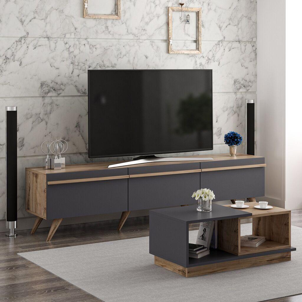 Hanah Home Set TV Komoda i klub sto Orah