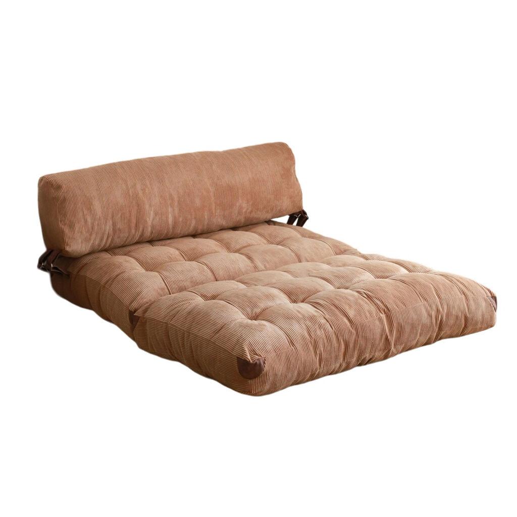 Atelier del Sofa Dvosed na razvlačenje Fold Kadife 2 120x24x75cm Kamel