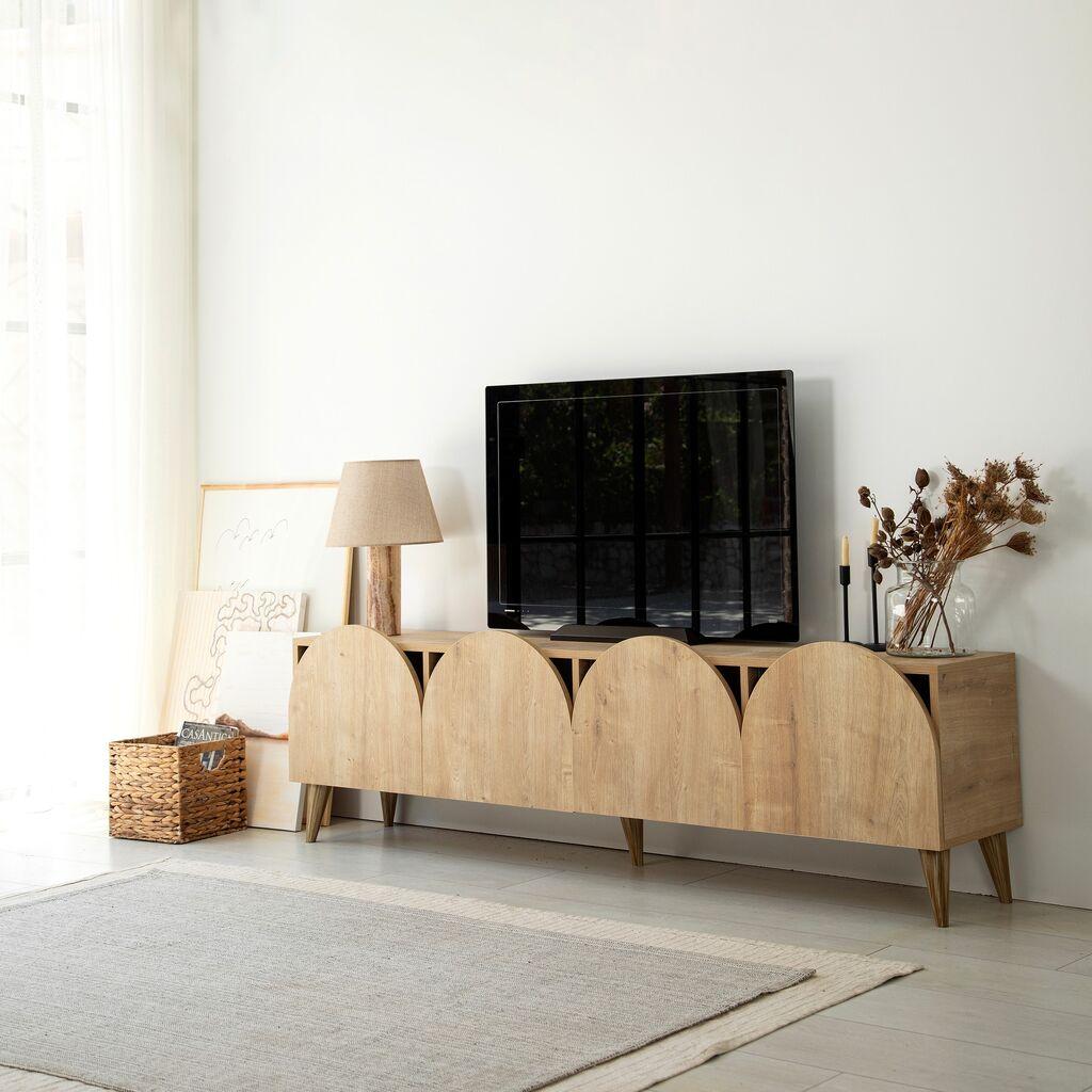 Hanah Home Mesta V2 TV polica, Braon