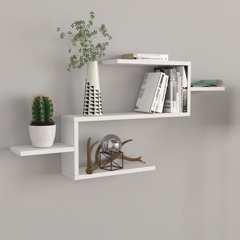 Hanah Home Polica 104x49,4x14,5cm Bela