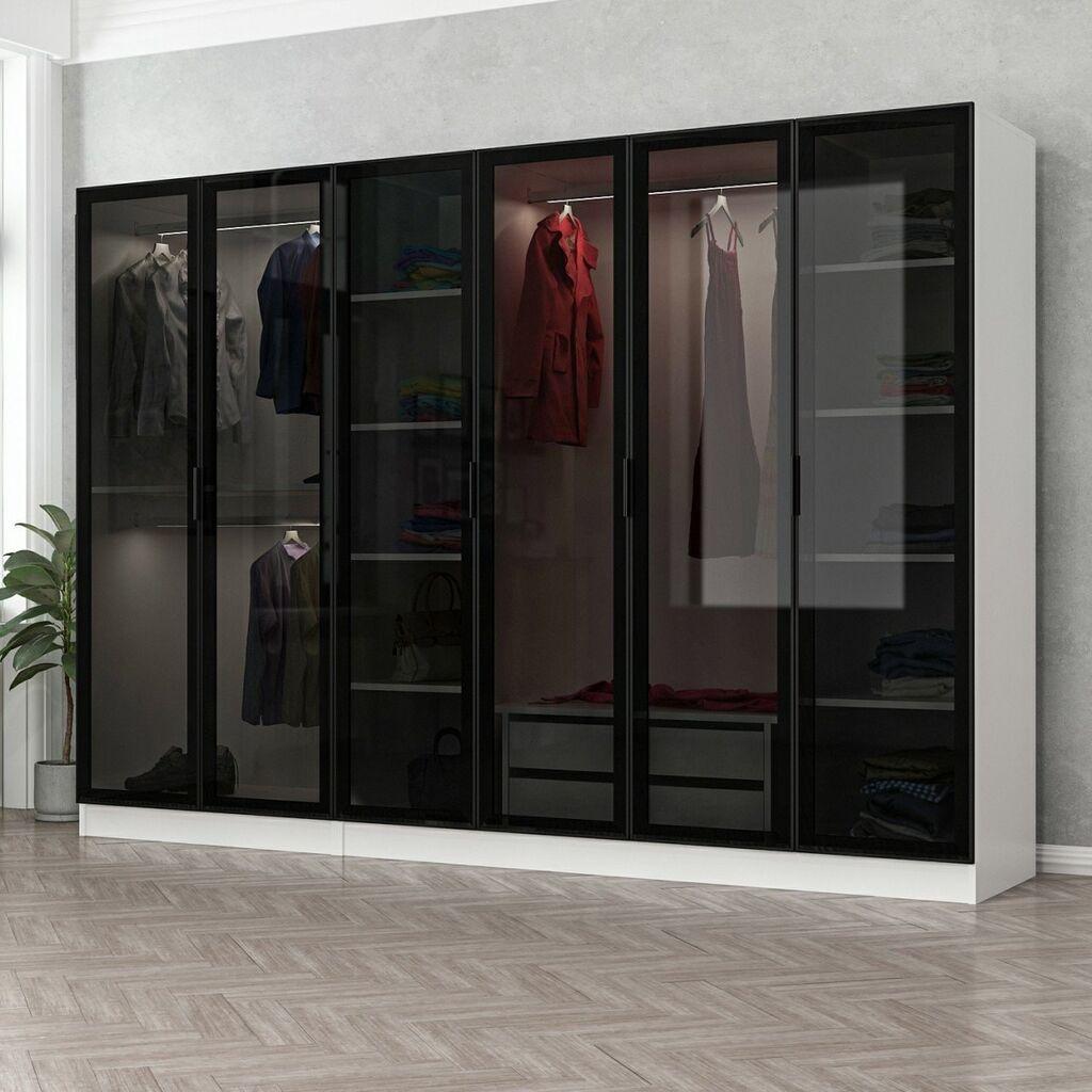 Hanah home Ormar Kale 270x190x52cm Belo-Crni