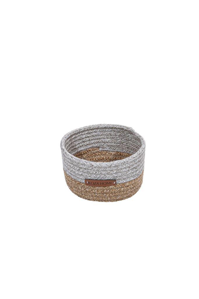 Aberto Design Dekorativna korpica 15x10cm, Bež-Siva