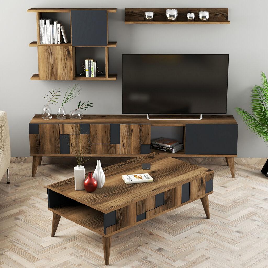 Hanah Home Set TV Komoda i klub sto Orah