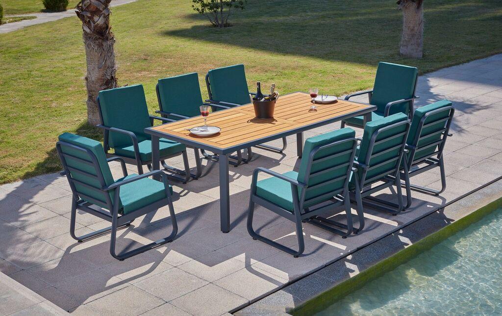 Hanah Home Baštenska garnitura Milano 63x91x60​cm Antracit-Smeđa