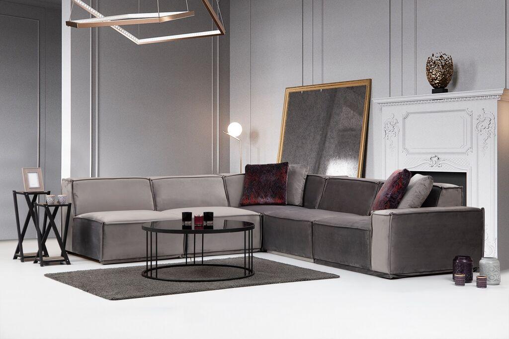 Atelier del Sofa Ugaona garnitura Lego Siva
