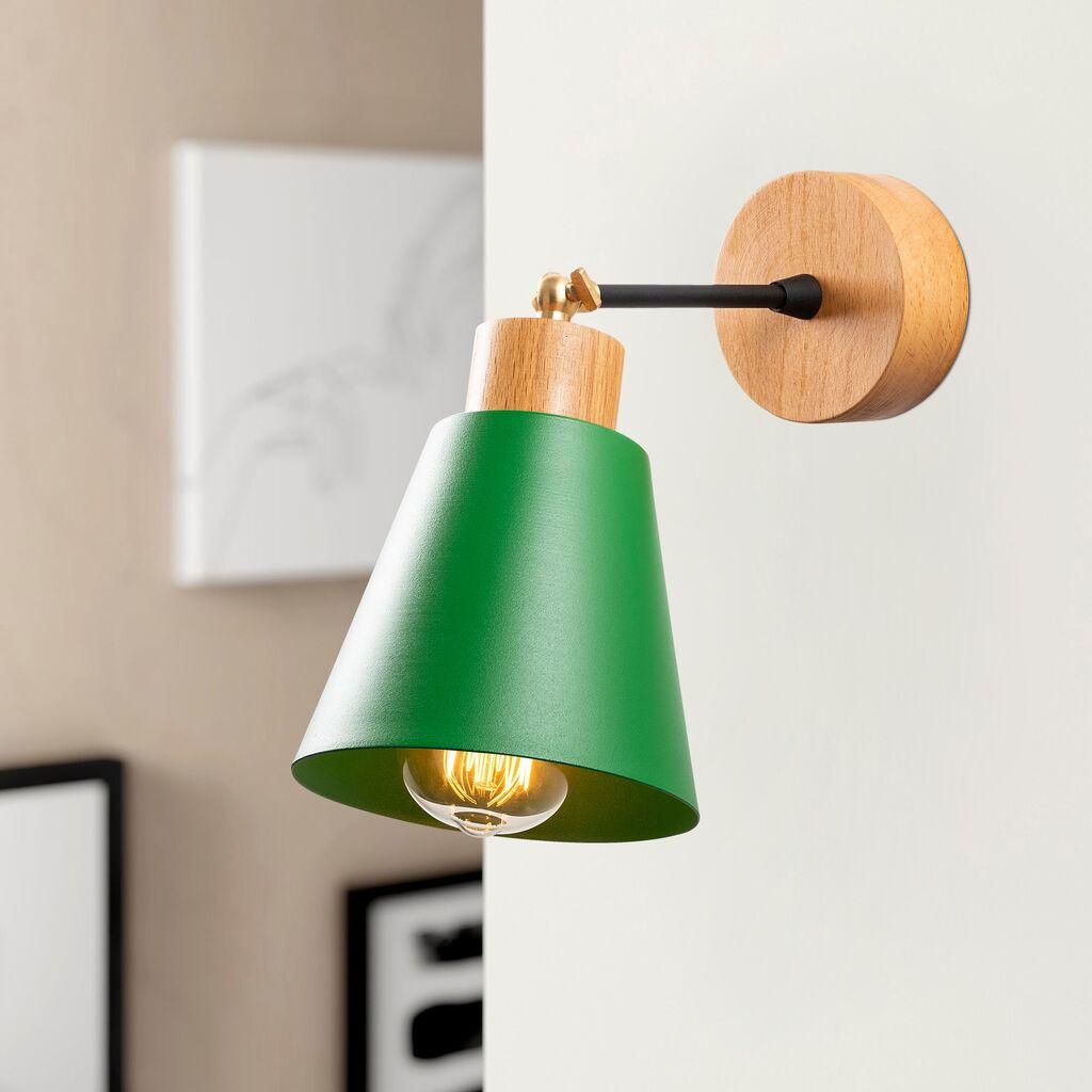 Opviq Zidna lampa E27 Socket, Zelena