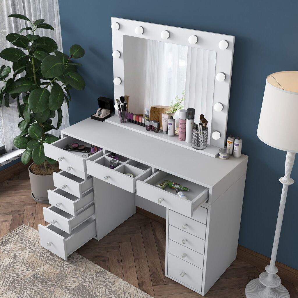 Hanah Home Sto za šminkanje 120x81,6x44,5cm Beli