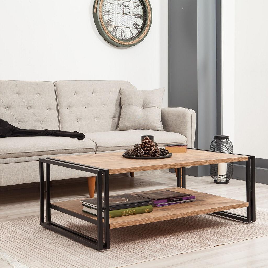 Hanah Home Cosmo Rectus Klub sto, 110x40x70cm, Braon