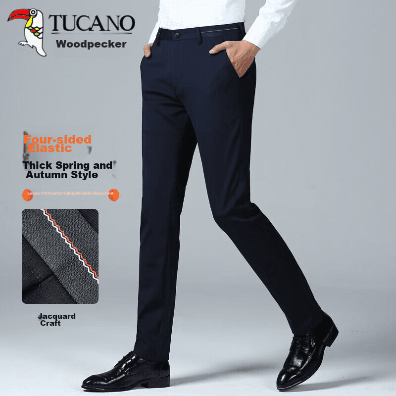 Tucano Muške pantalone, Četvorosmerno rastegljive, Jesenja i zimska verzija, Teget
