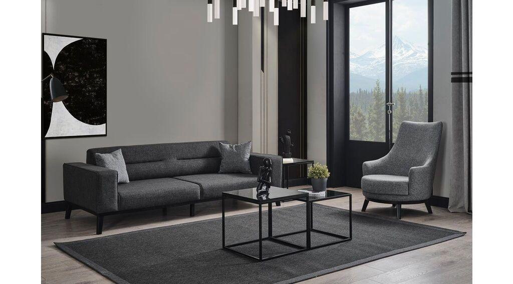Atelier del Sofa Trosed na razvlačenje Bali 92x74x222cm Antracit
