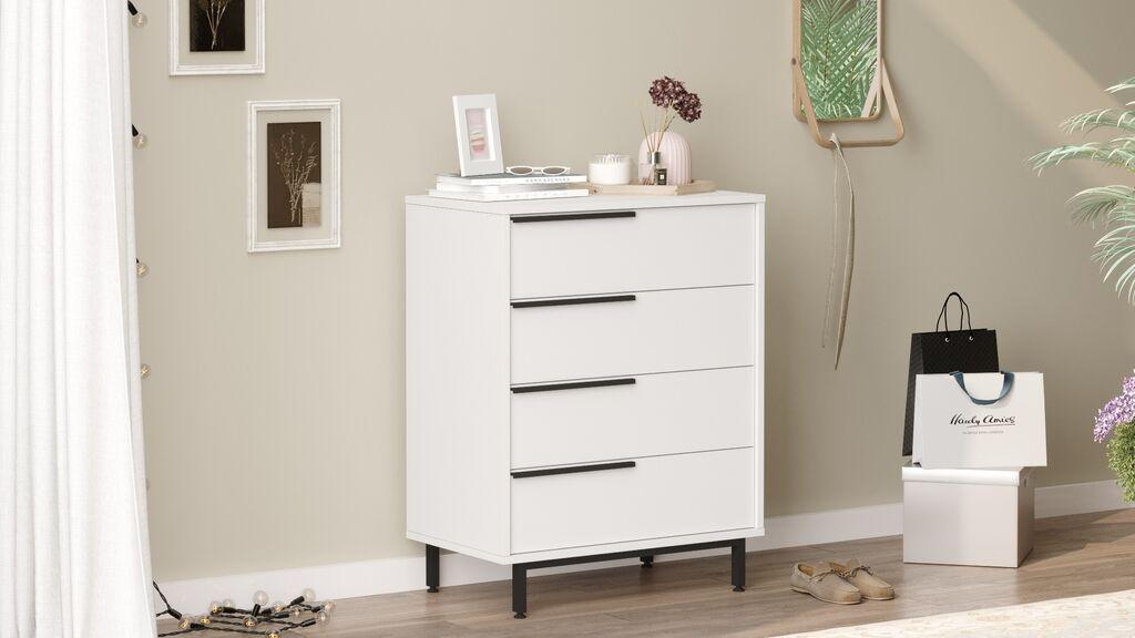 Hanah Home Komoda 74,8x95,1x44,5cm Bela