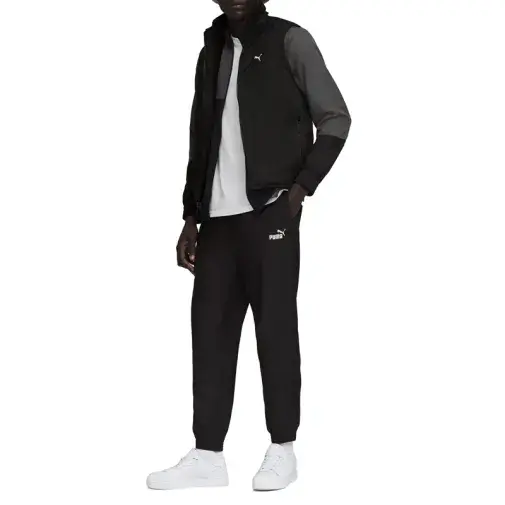 Puma Muški komplet trenerke Woven Colorblock, Crni